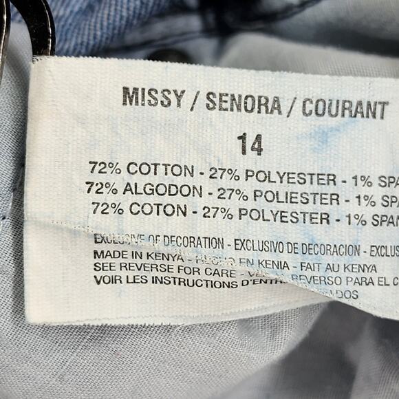 Gloria Vanderbilt Jeans Womens 14 Blue Amanda Capri High Rise Cuffed Stretch - Picture 8 of 14